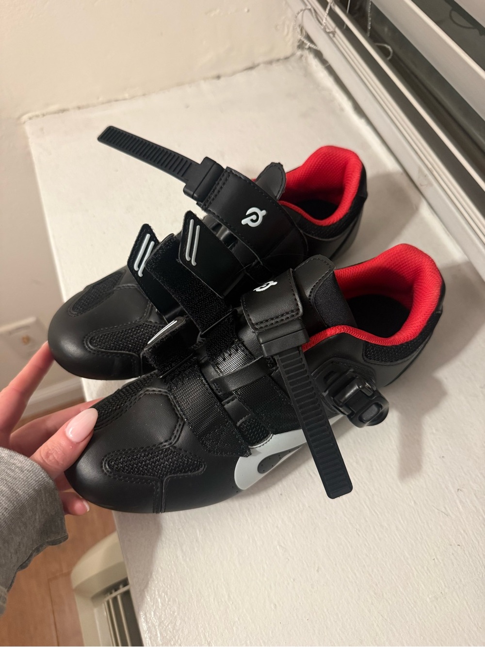 Peloton Shoes with insert for cycle classes
